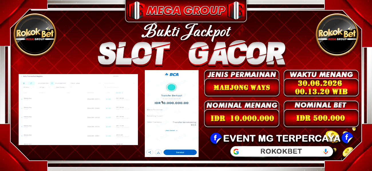 Bukti JP situs Rokokbet hari Selasa, 30 Juni 2026